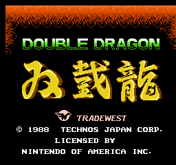 Double Dragon (USA) Title Screen